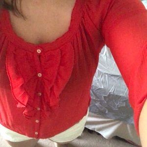 Red Hollister blouse
